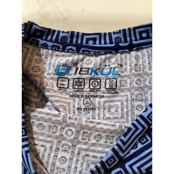 IBKUL Crew Neck UPF 50 Cooling Pricilla Print Top Sz S Athleisure - Picture 8 of 8